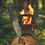 JEO-TEC Nº3 - Black Mikarta Handle - MOVAStainless Steel - Multi-positioned Sheath