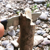 JEO-TEC Nº7 - Black Canvas Mikarta - BOHLER N690C Stainless Steel - Multi-positioned Leather Sheath - Firesteel