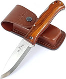 JEO-TEC Nº17 - Cocobolo Wood Handle - Sandvik 14c28N Stainless Steel - Multi-positioned Leather Sheath