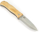 JEO-TEC Nº17 - Olive Wood Handle - Sandvik 14c28N Stainless Steel - Multi-positioned Leather Sheath