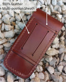 JEO-TEC Nº17 - Cocobolo Wood Handle - Sandvik 14c28N Stainless Steel - Multi-positioned Leather Sheath