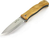JEO-TEC Nº17 - Olive Wood Handle - Sandvik 14c28N Stainless Steel - Multi-positioned Leather Sheath