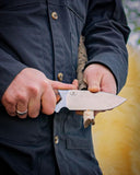 JEO-TEC Nº21 - Cocobolo Exotic Wood - BOHLER N690C Stainless Steel - Multi-positioned Leather Sheath - Firesteel