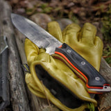 JEO-TEC Nº39 - Black Mikarta - Stainless Steel Mova 58 - Multi-positioned Kydex Sheath - Clip belt - Firesteel