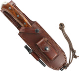 JEO-TEC Nº15 - Cocobolo Wood Handle - BOHLER N690C Stainless Steel - Multi-positioned Leather Sheath - Firesteel - Sharpener Stone