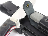 JEO-TEC Nº7 - Black Polished Mikarta - BOHLER N690C Stainless Steel - Multi-positioned Leather Sheath - Firesteel