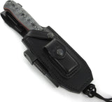 JEO-TEC Nº1 The ONE - Black Mikarta Handle - Coated BOHLER N690C Stainless Steel - Multi-positioned Leather Sheath - Firesteel - Sharpener Stone