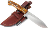 JEO-TEC Nº29 - Cocobolo wood handle - Stainless Steel Mova 58 - Multi-positioned Leather Sheath - Firesteel - Sharpener Stone