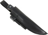 JEO-TEC Nº18 - Black Mikarta Handle - Stainless Steel Sandvik 14c28n - Leather Sheath + Firesteel