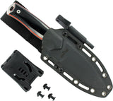 JEO-TEC Nº21 - Black and Red Mikarta - BOHLER N690C Stainless Steel - Multi-positioned Kydex Sheath - Firesteel