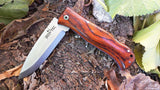 JEO-TEC Nº17 - Cocobolo Wood Handle - Sandvik 14c28N Stainless Steel - Multi-positioned Leather Sheath