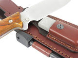 JEO-TEC Nº7 - Cocobolo Exotic Wood - BOHLER N690C Stainless Steel - Multi-positioned Leather Sheath - Firesteel