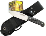 JEO-TEC Nº3 - Black Mikarta Handle - MOVAStainless Steel - Multi-positioned Sheath