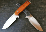 JEO-TEC Nº21 - Cocobolo Exotic Wood - BOHLER N690C Stainless Steel - Multi-positioned Leather Sheath - Firesteel