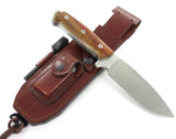 JEO-TEC Nº1 The ONE - Cocobolo Wood Handle - BOHLER N690C Stainless Steel - Multi-positioned Leather Sheath - Firesteel - Sharpener Stone