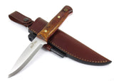 JEO-TEC Nº18 - Cocobolo Wood Handle - Stainless Steel Sandvik 14c28n - Leather Sheath + Firesteel