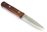 JEO-TEC Nº18 - Cocobolo Wood Handle - Stainless Steel Sandvik 14c28n - Leather Sheath + Firesteel