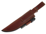 JEO-TEC Nº18 - Cocobolo Wood Handle - Stainless Steel Sandvik 14c28n - Leather Sheath + Firesteel
