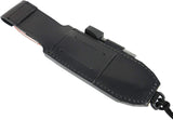 JEO-TEC Nº43 - Black Mikarta - Stainless Steel Mova 58 - Leather Sheath - Firesteel