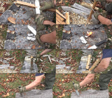 JEO-TEC Nº37 - Cocobolo Exotic Wood - Stainless Steel Mova 58 - Multi-positioned Leather Sheath - Firesteel - Sharpener Stone