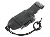 JEO-TEC Nº21 - Black Mikarta - Coated BOHLER N690C Stainless Steel - Multi-positioned Leather Sheath - Firesteel