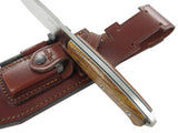 JEO-TEC Nº1 The ONE - Cocobolo Wood Handle - BOHLER N690C Stainless Steel - Multi-positioned Leather Sheath - Firesteel - Sharpener Stone