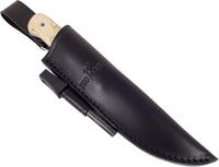 JEO-TEC Nº18 - Curly Birch Handle - Stainless Steel Sandvik 14c28n - Leather Sheath + Firesteel