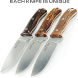 JEO-TEC Nº7 - Cocobolo Exotic Wood - BOHLER N690C Stainless Steel - Multi-positioned Leather Sheath - Firesteel