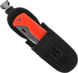 JEO-TEC Nº47 - RUTEON EDITION - Orange Fluor Mikarta - Stainless Steel Mova 58 - Nylon Sheath