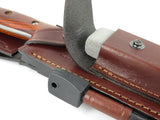 JEO-TEC Nº55 - Cocobolo Exotic Wood Handles - Stainless Steel Mova 58 - Multi-positioned Leather Sheath - Firesteel - Sharpener Stone